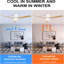 52 Inch Indoor Flush Mount Ceiling Fan With LED Light And Remote Control