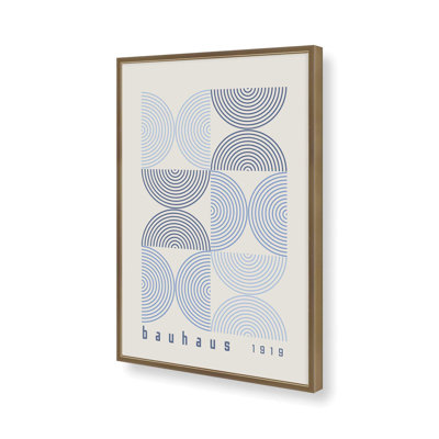 Blue Bauhaus Composition, affiche I dans un cadre