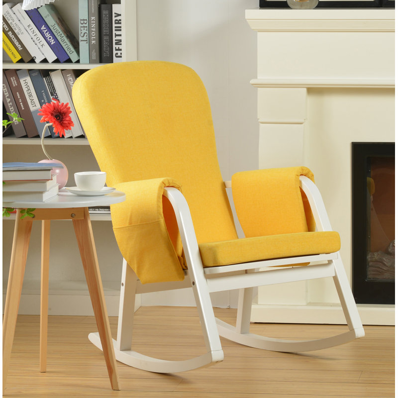 Chaise berçante Jenavive, Jaune