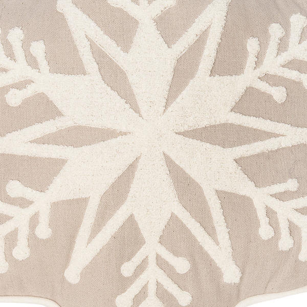 Snowflake Shaped Tufted Throw Pillow