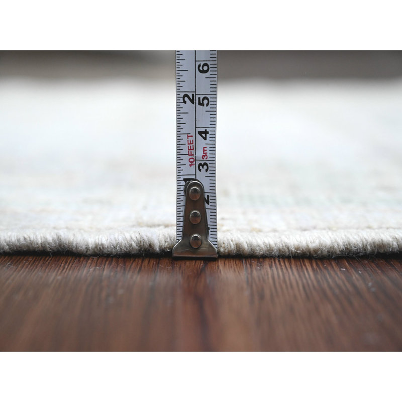 Tapis de couloir 100% laine noué à la main 2 pi 8 po x 8 pi Angora