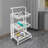 3-Tier Adjustable Metal Rolling Utility Cart with Wheels-107732401