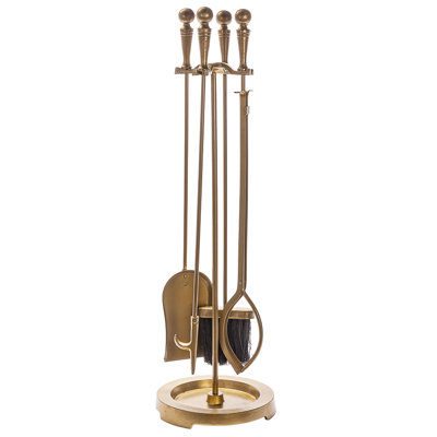 5 Pc Fireplace Toolset with Ball Handles