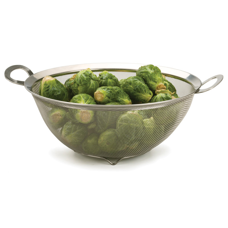Stainless Steel 4 Qt Mesh Colander with Handles