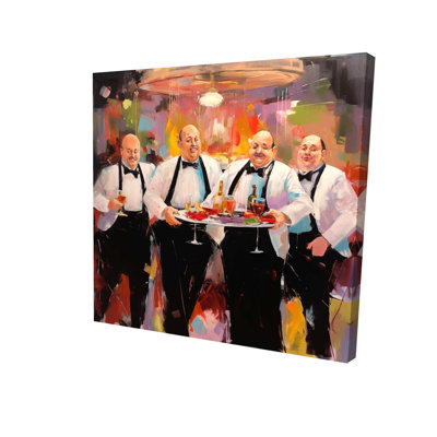 Proud Waiters - Yellow Food Canvas for Home Decor | Art Print