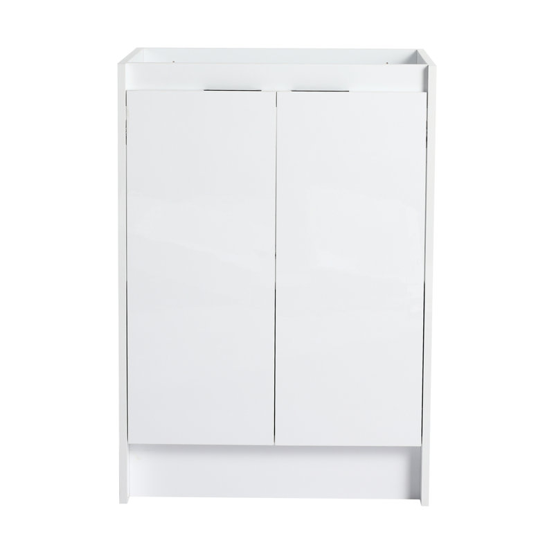 Armoire de salle de bain autoportante 24 po avec lavabo en résine
