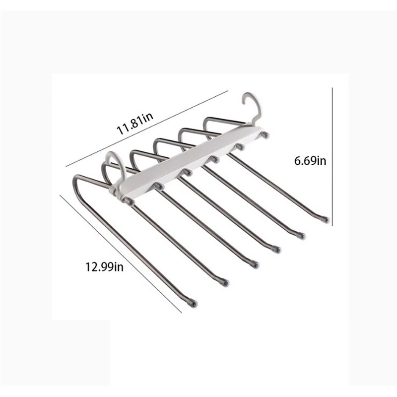 Cintre pour pantalons pliable en acier inoxydable, 2