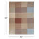 Rectangle Clements Geometric Recycled P.E.T. Area Rug in Rust/Blue/Brown