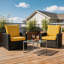 Coussins de chaise d'extérieur 18 po x 36 po x 3,15 po (ensemble de 2), coussin de patio en mousse viscoélastique avec bord en cascade-606117895-607721936