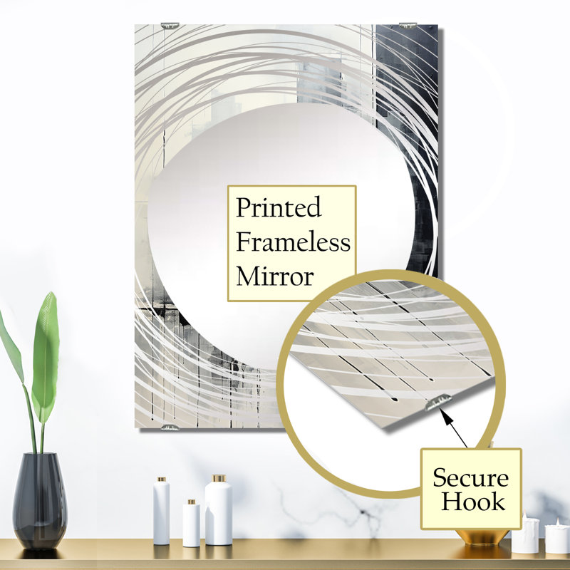 Cliney - Miroir mural décoratif gratte-ciel MIR142127, 32 po x 24 po
