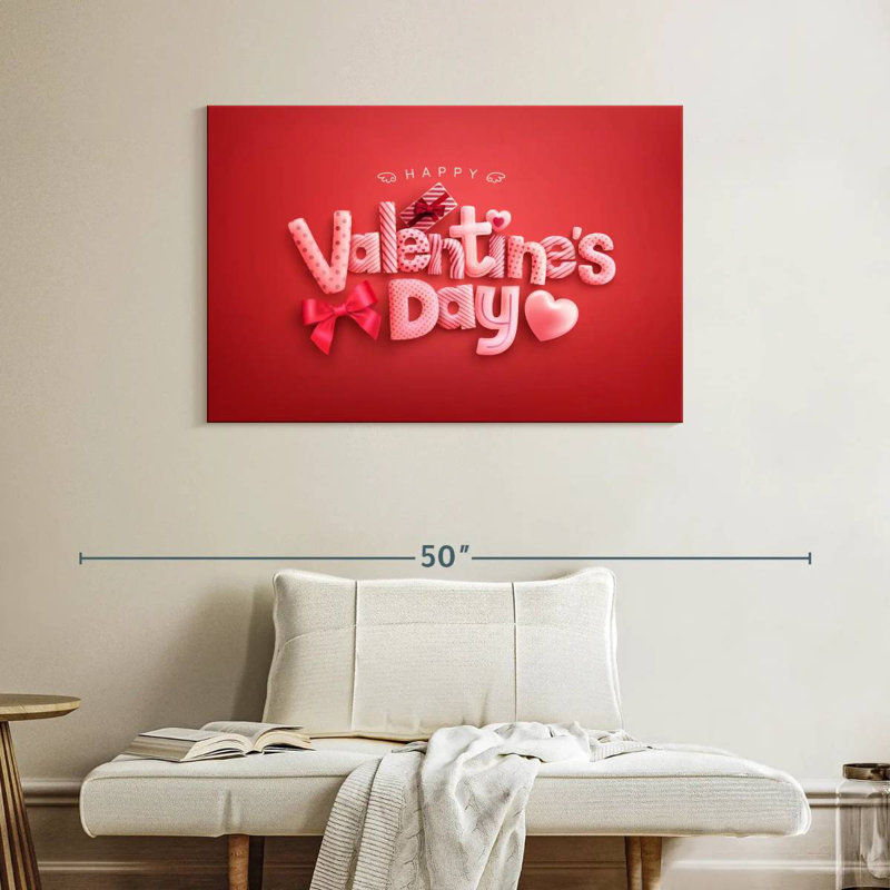Joyeuse Saint-Valentin Tergel, H 26 po x l 39 po