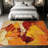 1PC Warm Burnt Orange and Yellow Abstract Impasto Oil Painting Style area rugs for Living Room, Soft and Comfortable, Suitable for all seasons, easy-to-maintain, machine washable Indoor floor mat, Under Table Farmhouse suitable for dining table,-845724947