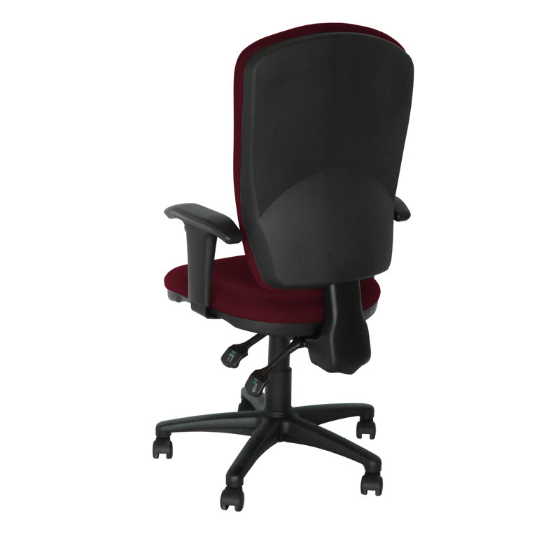 Symple Stuff Office Chair, Adjustable Armrests, Bordeaux