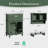 Blane 2-Drawer Accent Cabinet with Pet Bed Function,Elevated Bowls,Wall Storage Rack Set