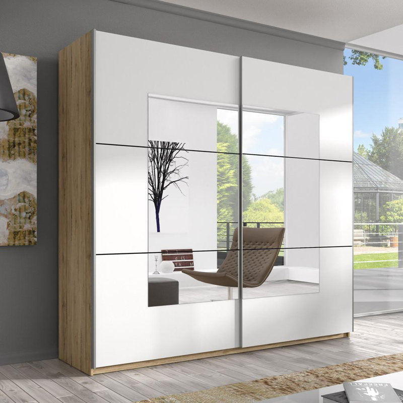 Camani 2 Door Wardrobe, 210 cm H x 200 cm W x 60 cm D
