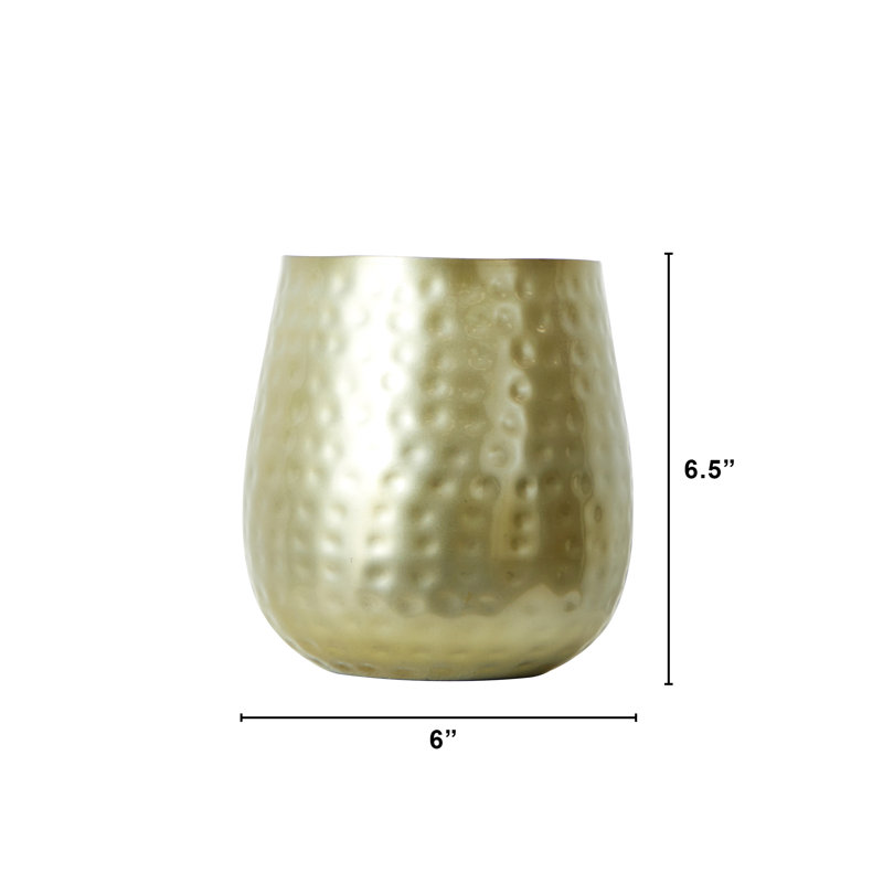 Vase de plancher en métal Lagase, Or