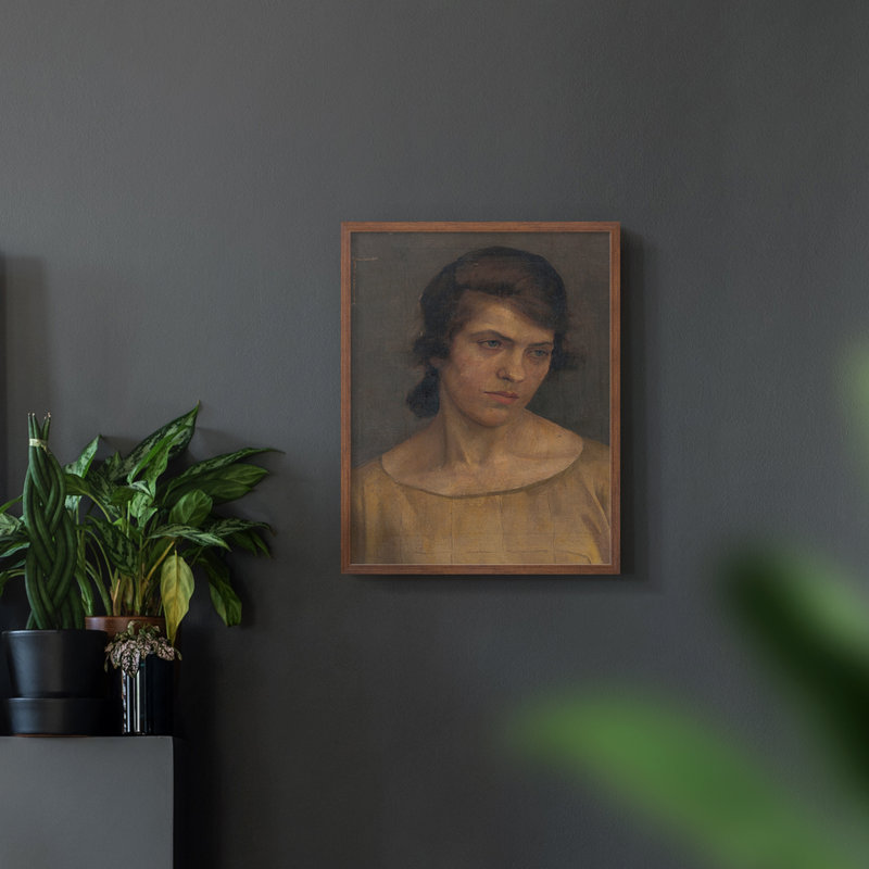 «Vintage Portrait Print CX» sur, Noyer, H 14 po x l 11 po