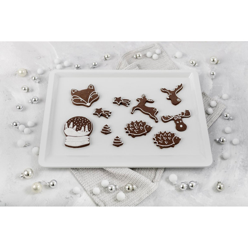 White Christmas baking and biscuit tray, White