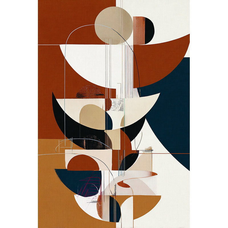 Art mural moderne sur toile mosaïque géométrique moderne, H 24 po x l 16 po x P 1,5 po