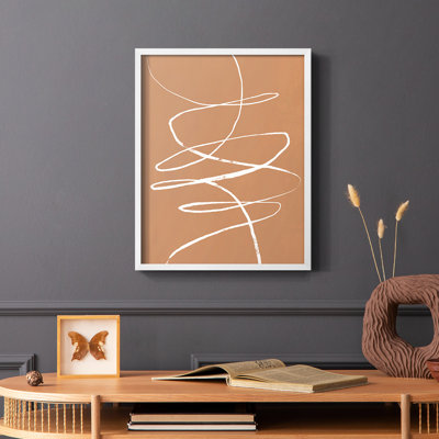 «Terracotta Drift II», reproduction encadrée - bois massif