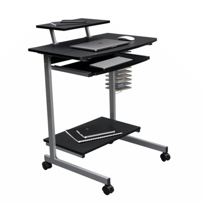 Hurrem Rectangle Computer Desk with Hutch