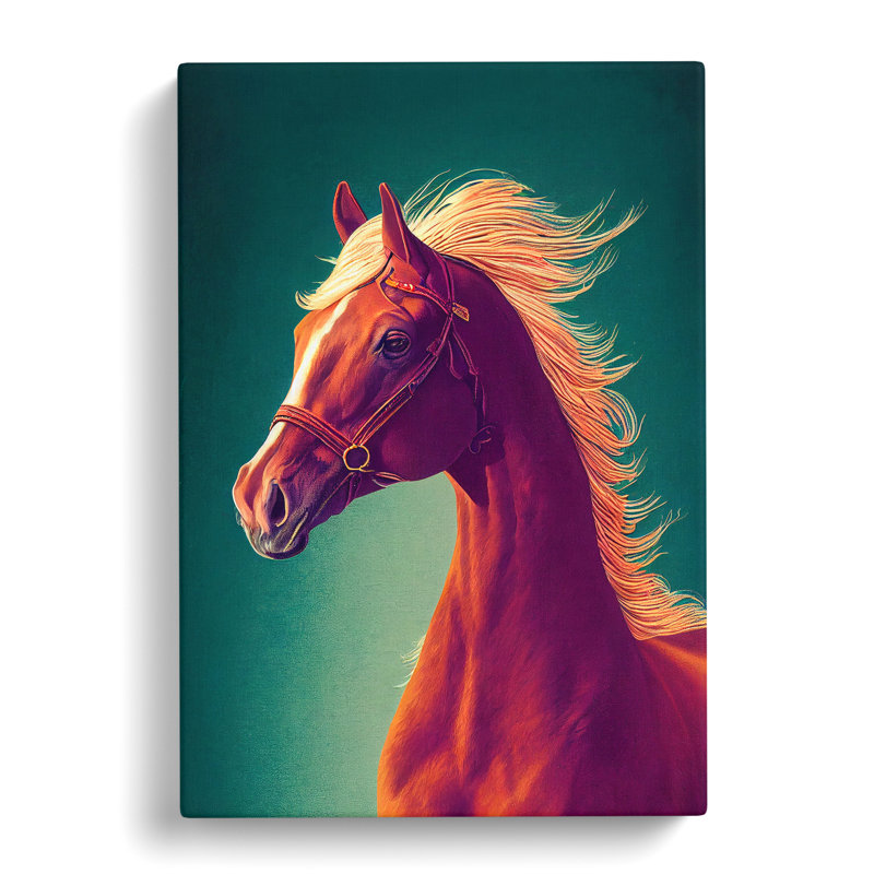 Beauty of a Horse - Wall Art, Wrapped Canvas, 50cm H x 35cm W x 3cm D, No Matte