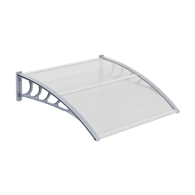 Window Awning Door Canopy Exterior, 10.2" H x 39.3" W x 37.4" D, Clear