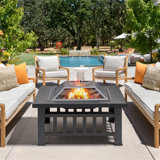 Hearthfolk Square Charcoal and Wood Burning Fire Pit