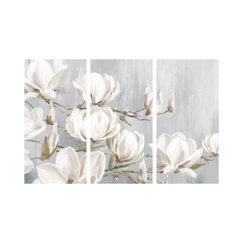 White Magnolia by Eva Watts - No Frame Gallery-Wrapped Canvas Giclée on Canvas, 101.6cm H x 152.4cm W x 3.81cm D