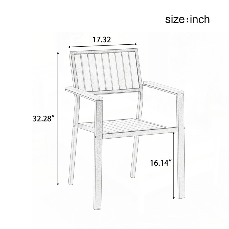 Ensemble repas d'extérieur avec chaises et table extensible, Noir / naturel