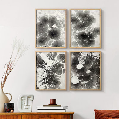 «Cloud Slate I», ensemble de 4 reproductions encadrées