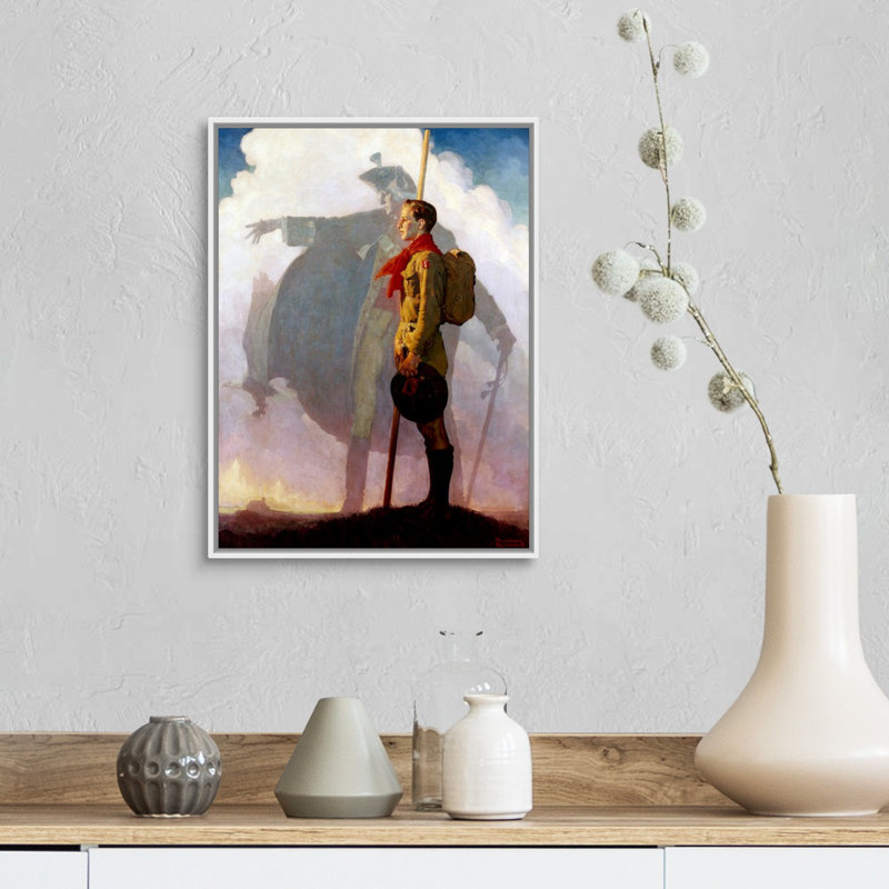 Carry On Canvas, art mural, Cadre flottant blanc, H 18 po x l 14 po x P 1,75 po