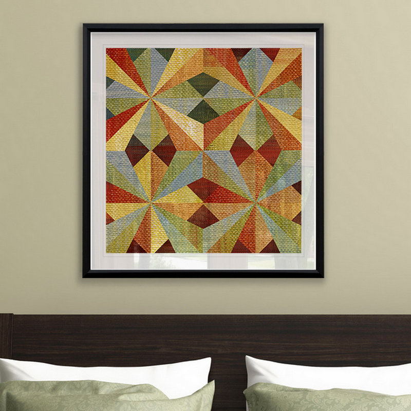 Courtepointe Kaleidoscope I - reproduction de cadre photo, H 30,5 po x l 30,5 po x P 1,5 po