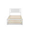 Canapé-lit en bois de pin blanc cassé avec lumières DEL, station de charge USB Type-C, canapé-lit en bois extensible-129908343