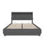4ft6 Ottoman Bed With Led, Usb And Storage Headboard Velvet Beige-456742355-456742352