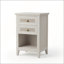 Set of 2 - 17.7 Inch Wide White Rattan Nightstands with 2 Drawers, Boho 27 Inch Tall Bedside Tables for Small Spaces & Bedrooms