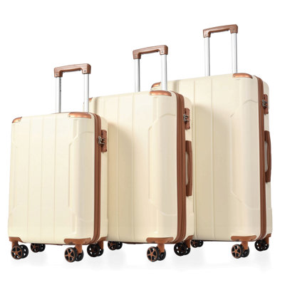 Luggage Sets 3 Piece, Expandable Hard shell ABS Suitcases with Double Spinner, Travel luggage Set with TSA Lock (20/24/28inch)
