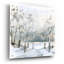 Art mural en verre «Snowy Winter Trees» par Katrina Pete-1081020331