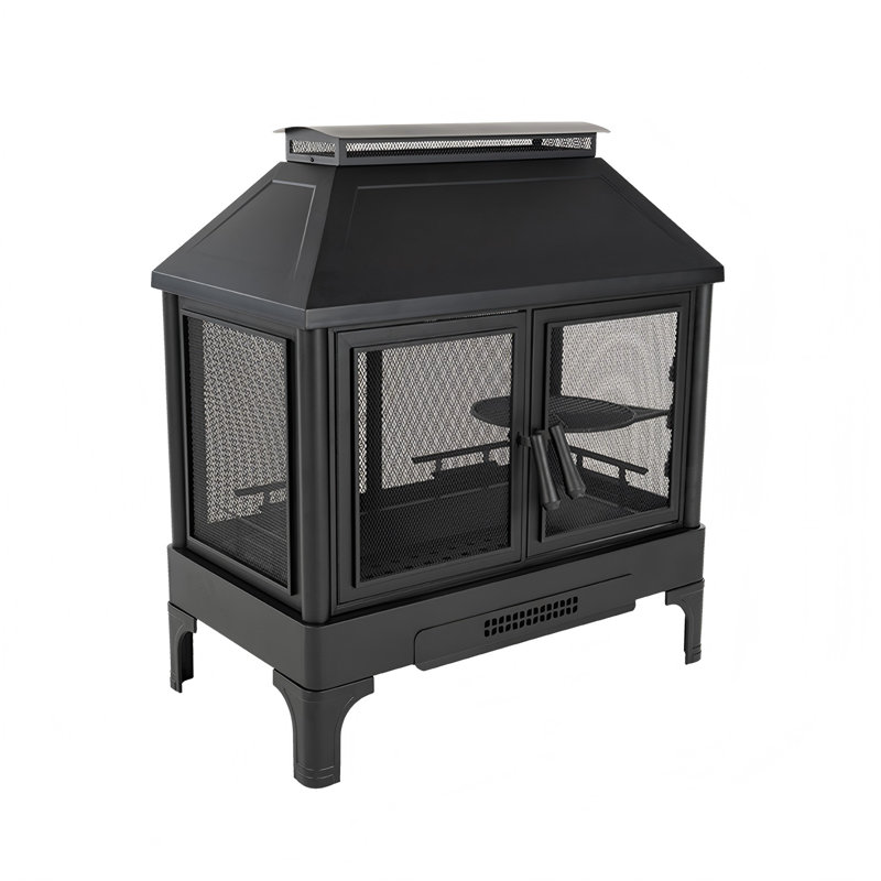 Cold Rolled Steel Charcoal Wood Burning Outdoor Pagoda Fire Pit