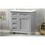 Meuble-lavabo 36 po avec lavabo, lavabo en céramique, 2 tiroirs basculants, charnières de porte à fermeture en douceur, gris clair-918557939