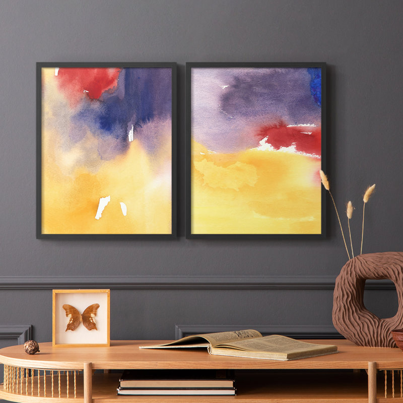 Impression encadrée Golden Sunset I-Premium - prête à être accrochée - aucun clou requis - aucun clou requis