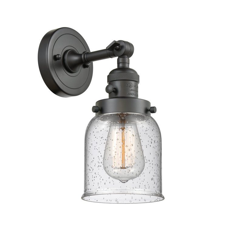 Bell - 1 Light 5" Sconce, Oil Rubbed Bronze, 60 Watt Vintage Incandescent Bulb, Seedy