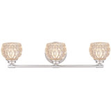 Luminaire nickel brossé à 3 lumières pour meuble-lavabo