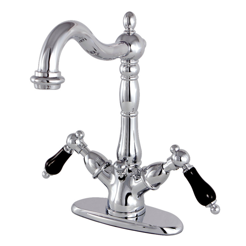 Robinet de salle de bain à fixation sur comptoir à deux poignées à un ou trois trous Kingston, Chrome
