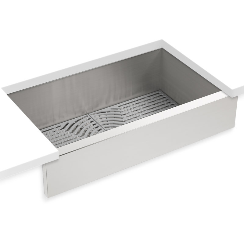Ludington 34'' L Stainless Steel Single Basin Kitchen Sink