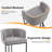 Modern Bar Stools, 26 inch Velvet Counter Height Bar Stools With Comfy Backrest And Arms, Gold Metal Frames For Counter, Kitchen Island, Pub-2007576599-2007576598