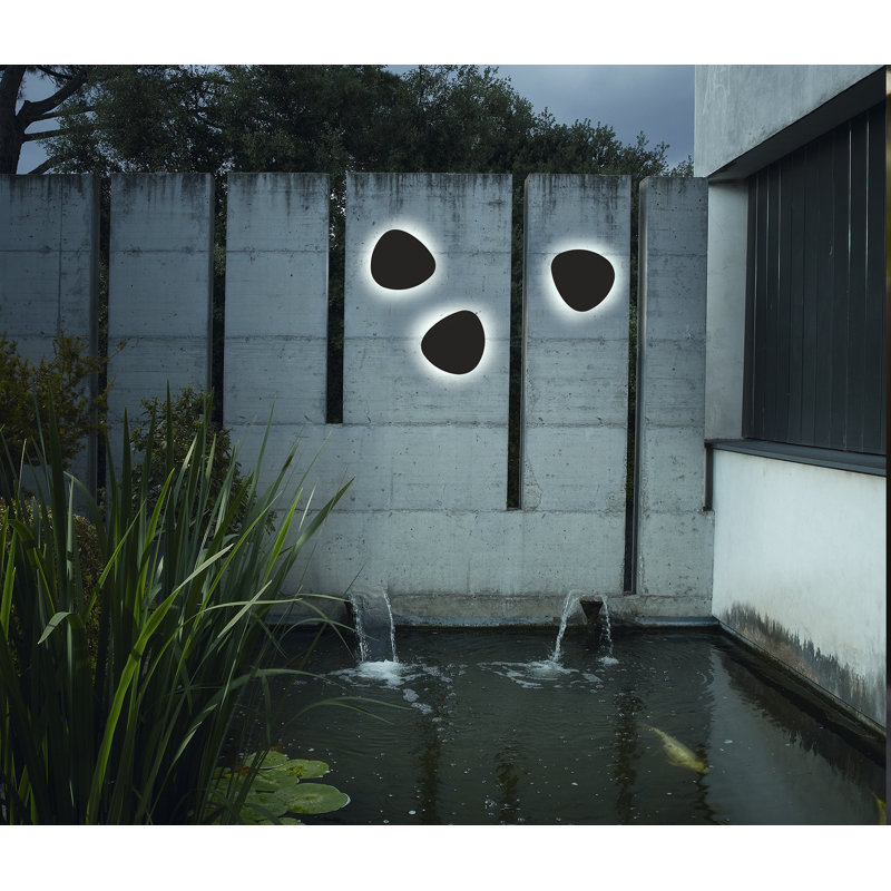 Tria A/04 Outdoor LED Dimmable Wall Light, Graphite Brown