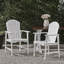 Ensemble de 2 chaises de salle à manger d'extérieur résistantes aux intempéries en bois Adirondack-533102007