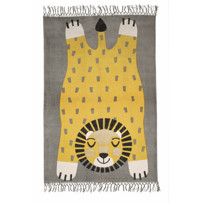 Bram Cotton Grey/Safran Indoor Rug