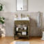 Lavabo de meuble-lavabo à cadre en bois massif L 24 po x l 18 po avec trop-plein